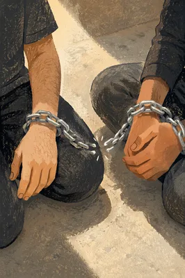 Broken Chains Symbolizing Freedom and Release