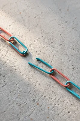 Broken Paper Clip Chain Freedom Concept