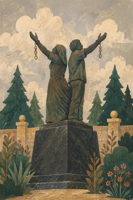 Broken Chains Freedom Memorial in Evergreens