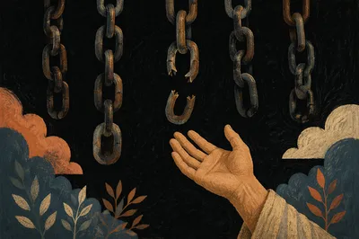 Broken Chains and Reaching Hand of Freedom