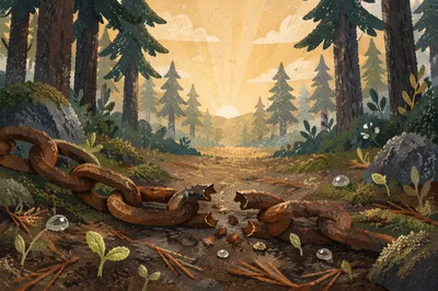Broken Chains on Evergreen Forest Path