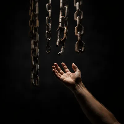 Broken Chains and Reaching Hand of Freedom