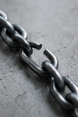 Broken Steel Chain Symbolizing Freedom