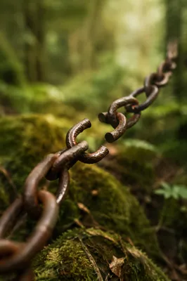 Broken Rusty Chains in Evergreen Freedom
