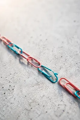 Broken Paper Clip Chain Freedom Concept