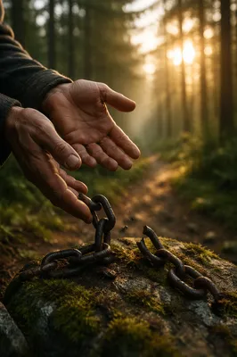 Broken Chains at Evergreen Forest Dawn