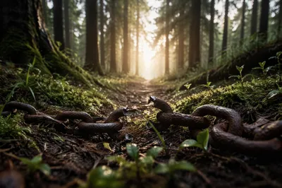 Broken Chains on Evergreen Forest Path