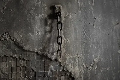 Broken Rusted Chain Symbolizing Freedom