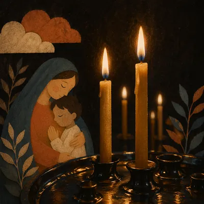 Burning Beeswax Candles in Quiet Faith