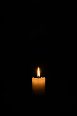 Burning Candle of Faith in Darkness