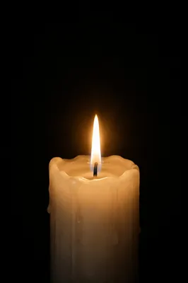 Burning Ivory Candle of Quiet Faith