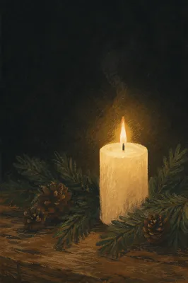 Evergreen Candlelight for Quiet Winter Faith