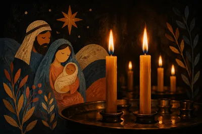 Burning Beeswax Candles in Quiet Faith
