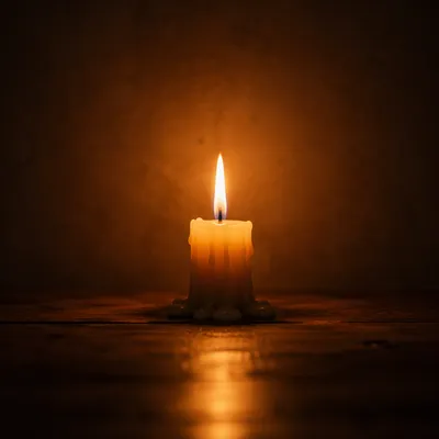 Burning Candle in Dark Faith Setting