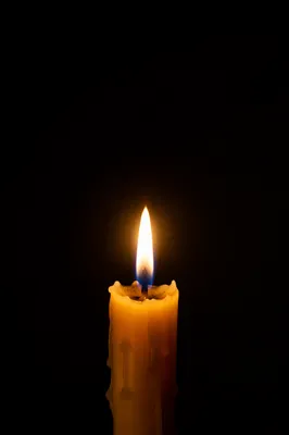 Burning Beeswax Candle of Quiet Faith