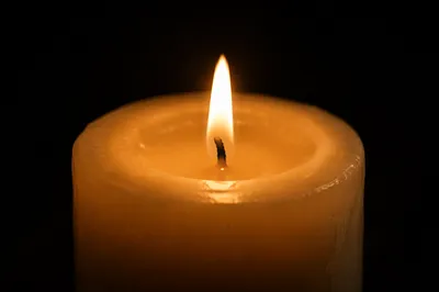 Burning Candle for Quiet Faith Reflection