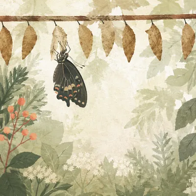 Butterfly Emerging in Evergreen Conservatory
