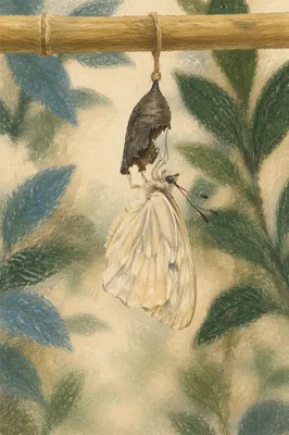 New Butterfly Emerging from Chrysalis