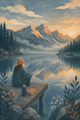 Calm Alpine Lake Morning Devotion