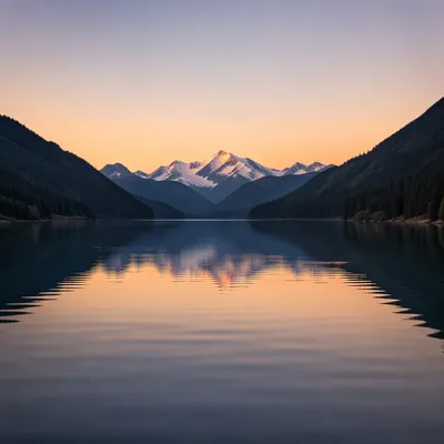 Tranquil Morning Lake with Alpine Reflections