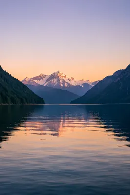 Calm Alpine Lake Morning Reflection