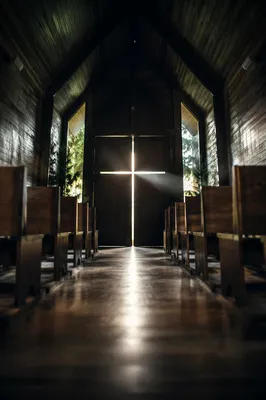 Rustic Chapel Cross of Morning Light