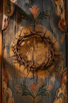 Crown of Thorns on Aged Wood