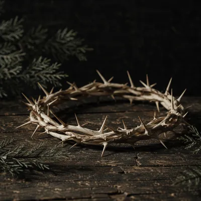 Crown of Thorns on Weathered Wood
