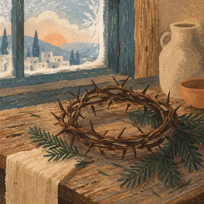 Crown of Thorns with Evergreen Dawn Light