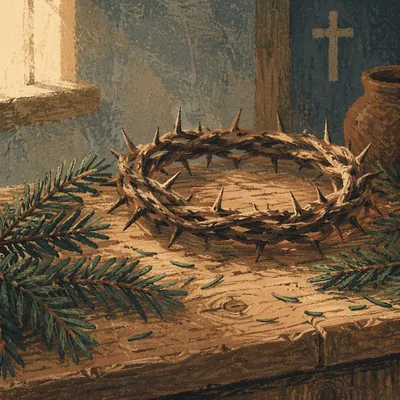 Crown of Thorns with Evergreen Hope