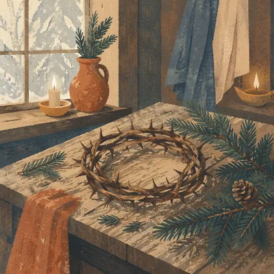 Crown of Thorns with Evergreen Hope
