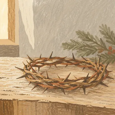 Crown of Thorns on Weathered Wood