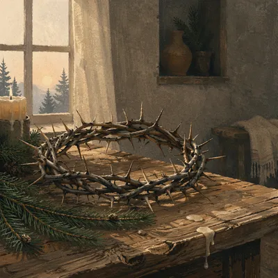 Crown of Thorns with Evergreen Hope