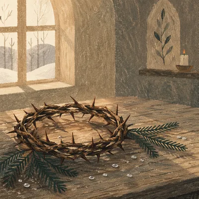Crown of Thorns with Evergreen Hope