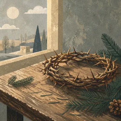 Crown of Thorns with Evergreen Hope