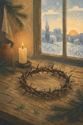 Crown of Thorns with Evergreen Hope