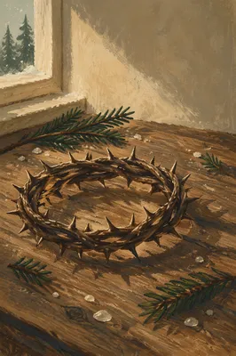 Crown of Thorns with Evergreen Reflection