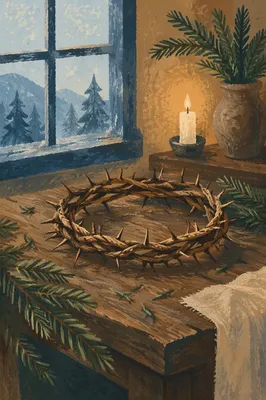 Crown of Thorns with Evergreen Hope