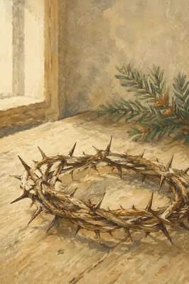 Crown of Thorns on Weathered Wood