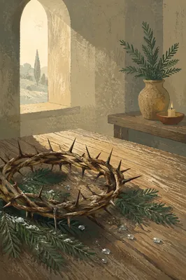 Crown of Thorns with Evergreen Hope