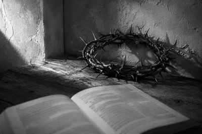 Crown of Thorns on Weathered Wood