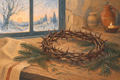 Crown of Thorns with Evergreen Dawn