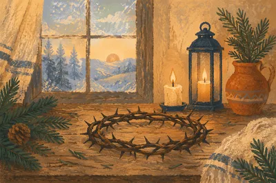 Crown of Thorns with Evergreen Hope