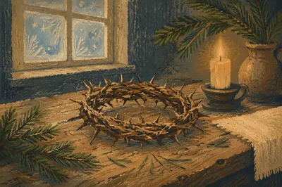 Crown of Thorns with Evergreen Hope