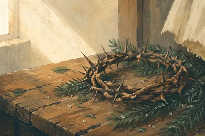 Crown of Thorns with Evergreen Sprigs