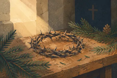 Crown of Thorns with Evergreen Hope