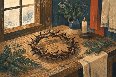 Crown of Thorns with Evergreen Hope