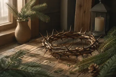 Crown of Thorns with Evergreen Hope