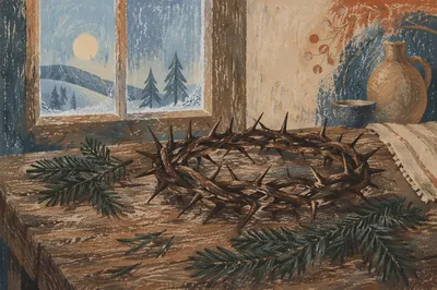 Crown of Thorns with Evergreen Hope