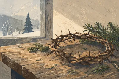 Crown of Thorns with Evergreen Hope